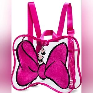 Disney Store Minnie Mouse Swim Bag Pink Bow Backpack